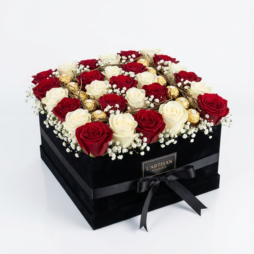 Box flower&amp; chocolate