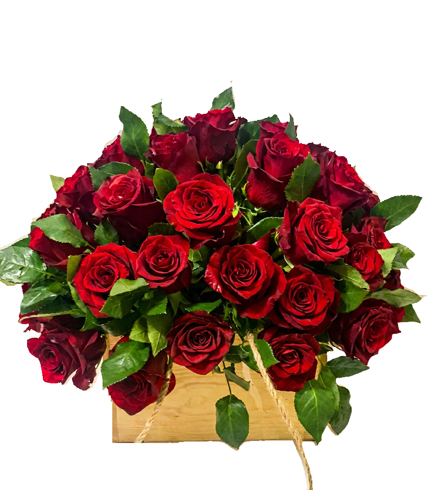 Crimson Elegance Basket