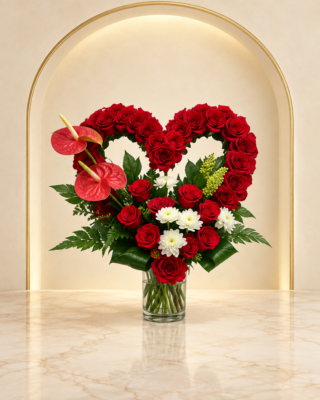 Crimson Heart Vase