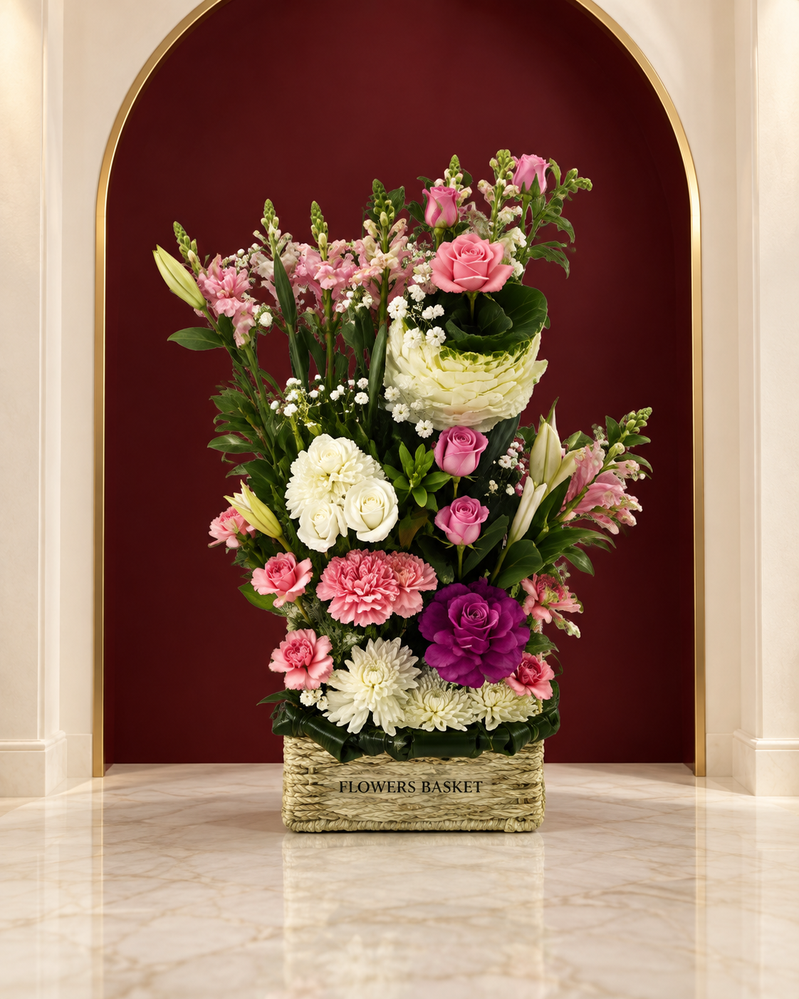 Pink Rose & Chrysanthemum