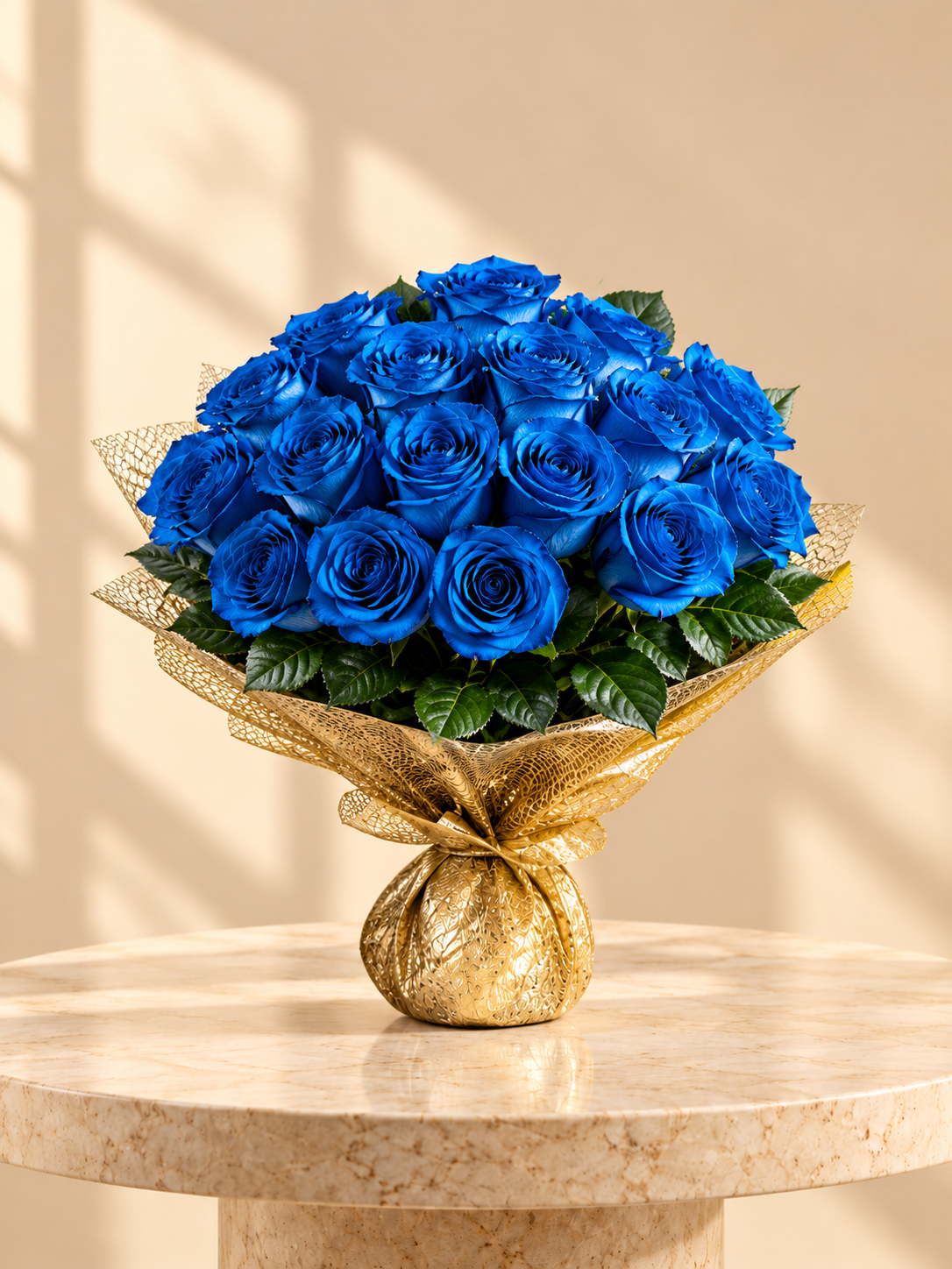 blue roses bouquet