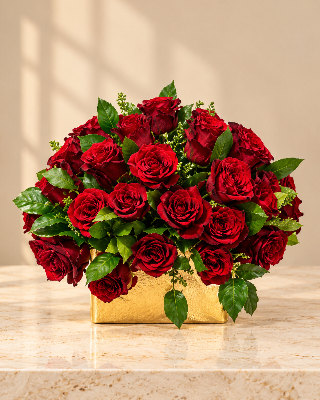 Crimson Elegance Basket