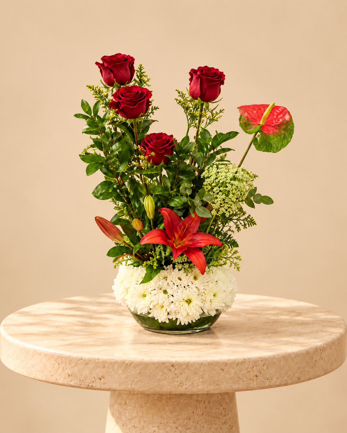 Red & White Garden Tower